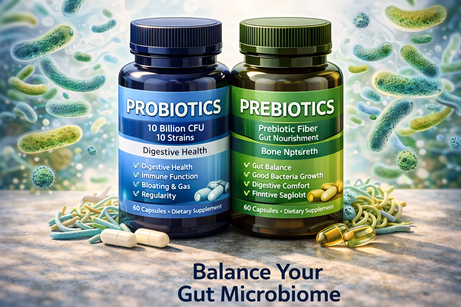 Digestive health probiotics and prebiotics